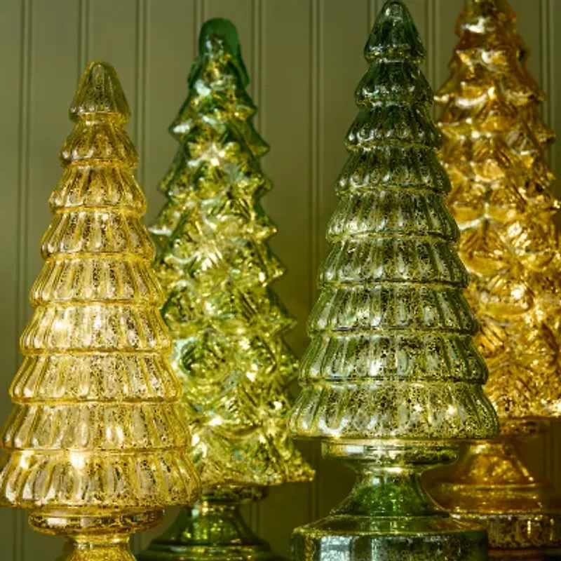 Martha Stewart 18in Gold Glass Tree Christmas Tabletop Decor