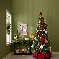 Martha Stewart Oversized Green Velvet Bow Ball Christmas Ornament