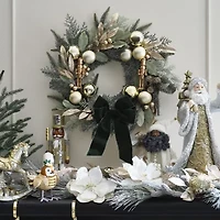 North Pole Trading Co. Gold Nutcracker Wreath