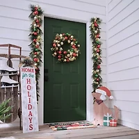 North Pole Trading Co. Red Gold Ornament Christmas Indoor Garland