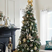 North Pole Trading Co. Gold Bow Christmas Tree Topper
