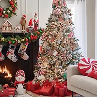 North Pole Trading Co. Red Crinikle Velvet Indoor Tree Skirt