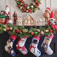 North Pole Trading Co. Santa Punch Christmas Stocking