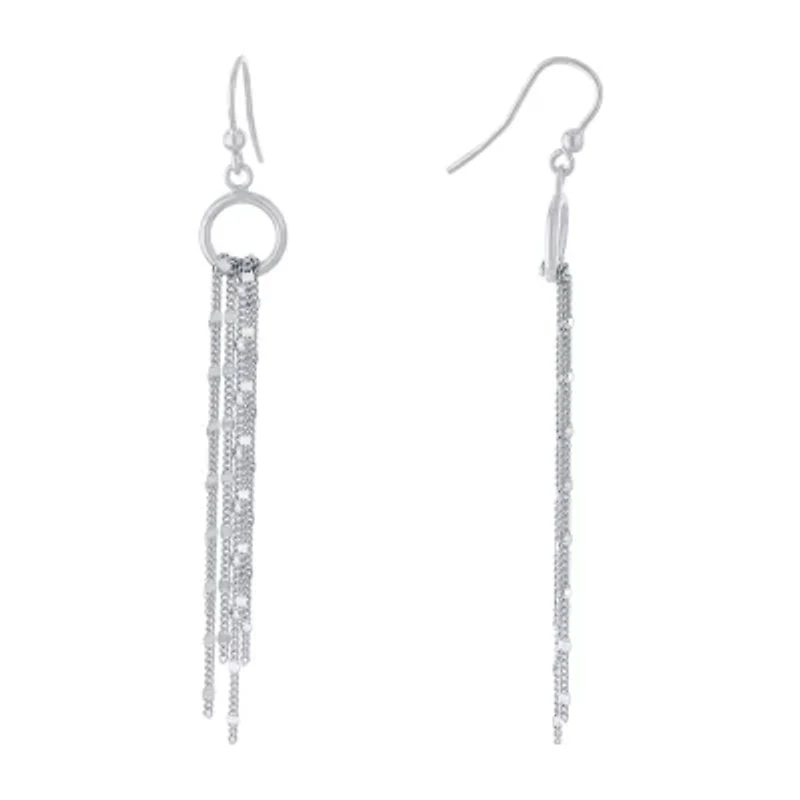 Womens Sterling Silver Drop Earrings
