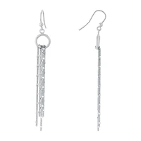 Womens Sterling Silver Drop Earrings