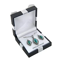 Womens Enhanced Blue Turquoise Sterling Silver -pc. Jewelry Set