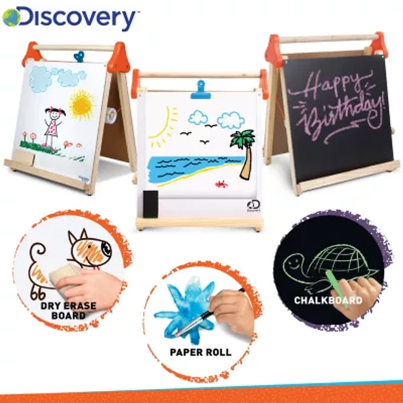 Discovery Kids Tabletop Easel 3-in-1 Art Center