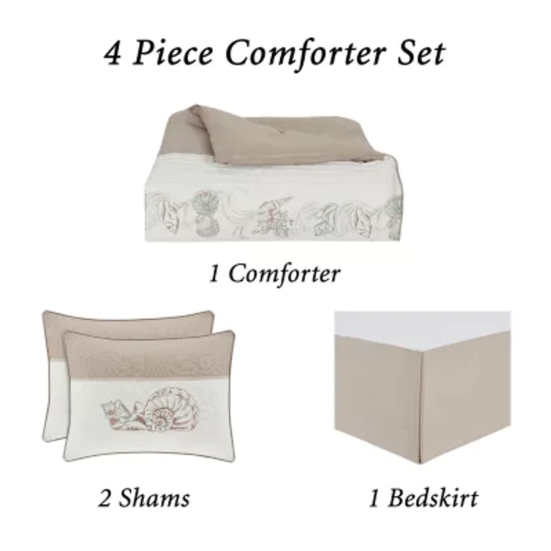 Royal Court Water'S Edge 4-pc. Extra Weight Comforter Set