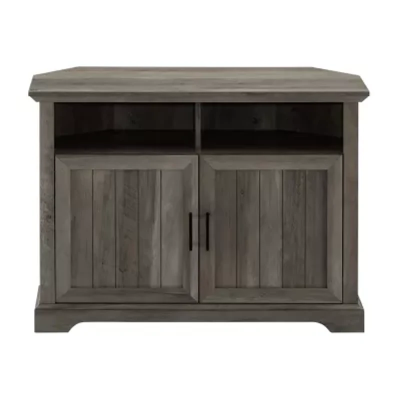 44" Grooved Door Corner TV Stand