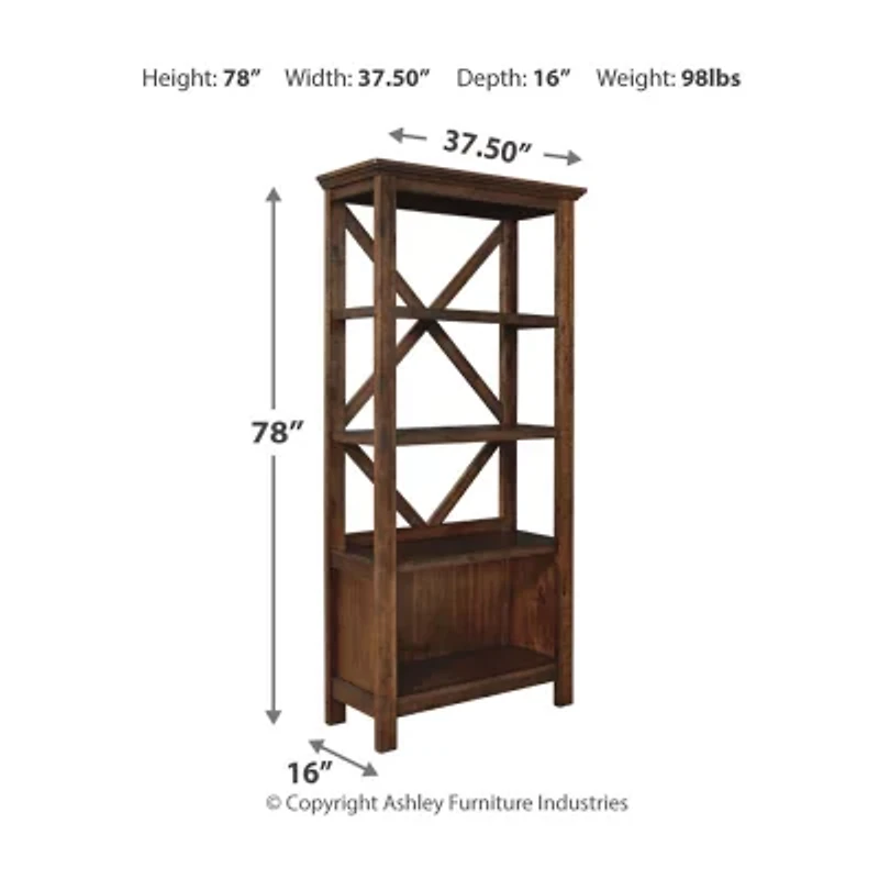 Signature Design by Ashley® Baldridge Office 4-Shelf Bookcase