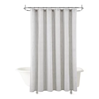 Fieldcrest Silver Gray Iron Scroll Shower Curtain