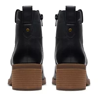 Clarks Womens Lileigh Charm Stacked Heel Booties