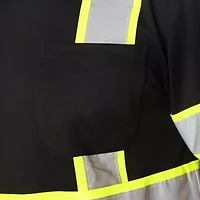 Smiths Workwear Reflective Safety Mens Crew Neck Long Sleeve T-Shirt