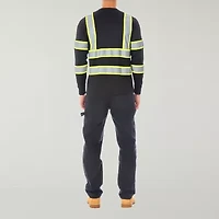 Smiths Workwear Reflective Safety Mens Crew Neck Long Sleeve T-Shirt