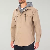 Smiths Workwear Sherpa Stretch Canvas Mens Hooded Midweight Shirt Jacket