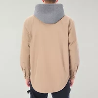 Smiths Workwear Sherpa Stretch Canvas Mens Hooded Midweight Shirt Jacket