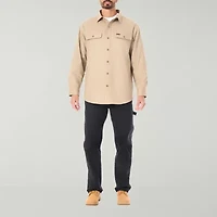 Smiths Workwear Hooded Sherpa Stretch Canvas Mens Midweight Shirt Jacket