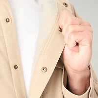 Smiths Workwear Hooded Sherpa Stretch Canvas Mens Midweight Shirt Jacket