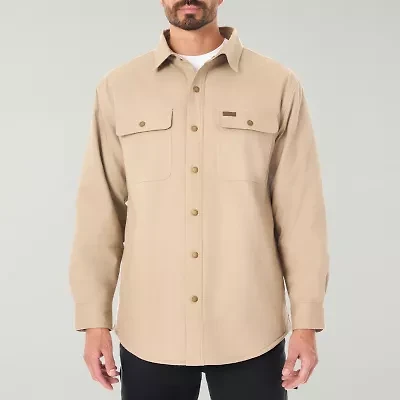 Smiths Workwear Hooded Sherpa Stretch Canvas Mens Midweight Shirt Jacket