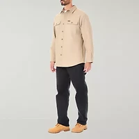 Smiths Workwear Hooded Sherpa Stretch Canvas Mens Midweight Shirt Jacket