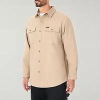 Smiths Workwear Hooded Sherpa Stretch Canvas Mens Midweight Shirt Jacket