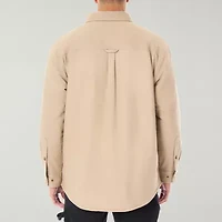 Smiths Workwear Hooded Sherpa Stretch Canvas Mens Midweight Shirt Jacket