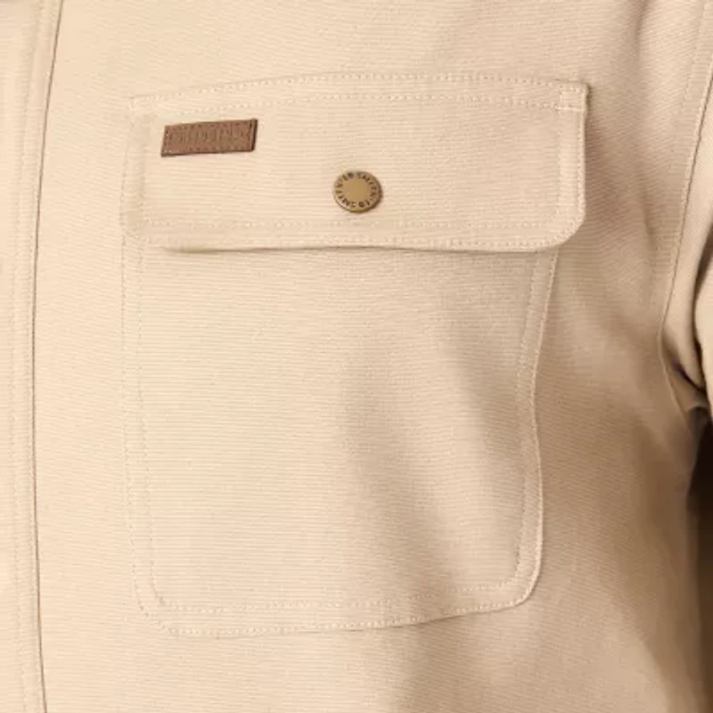 Smiths Workwear Hooded Sherpa Stretch Canvas Mens Midweight Shirt Jacket