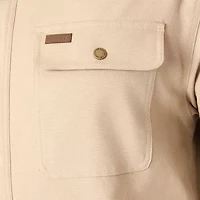 Smiths Workwear Hooded Sherpa Stretch Canvas Mens Midweight Shirt Jacket