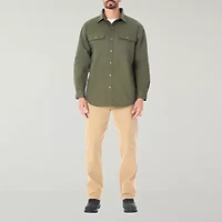 Smiths Workwear Hooded Sherpa Stretch Canvas Mens Midweight Shirt Jacket