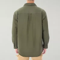 Smiths Workwear Hooded Sherpa Stretch Canvas Mens Midweight Shirt Jacket