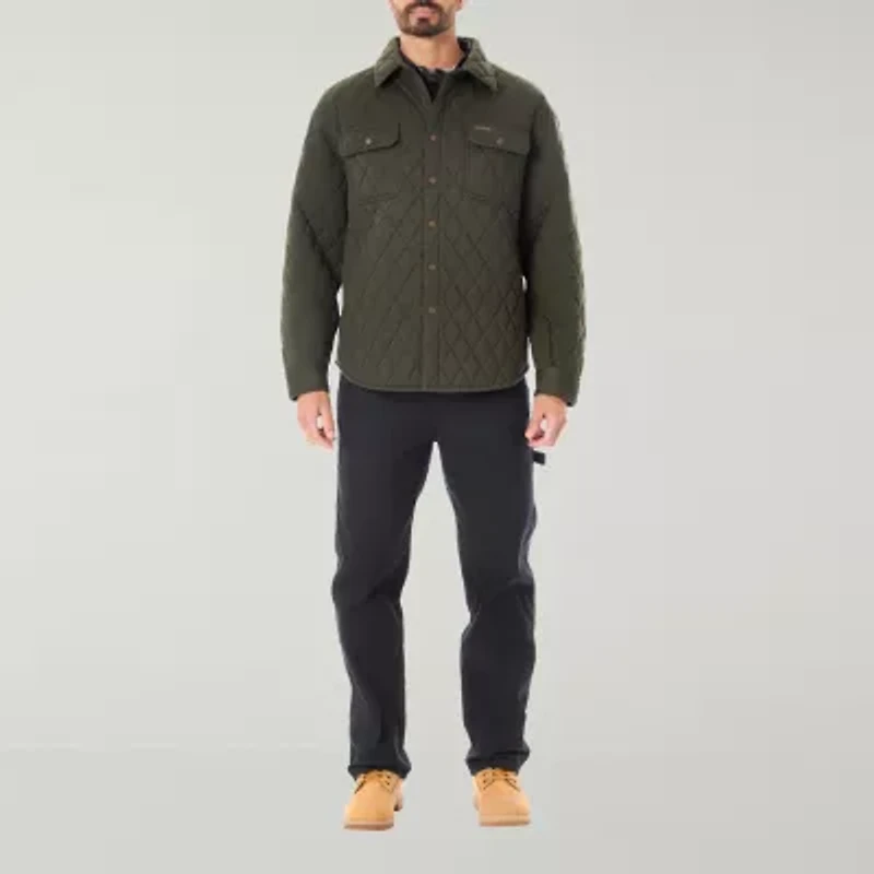 Smiths Workwear Snap Closure Mens Midweight Big and Tall Shirt Jacket