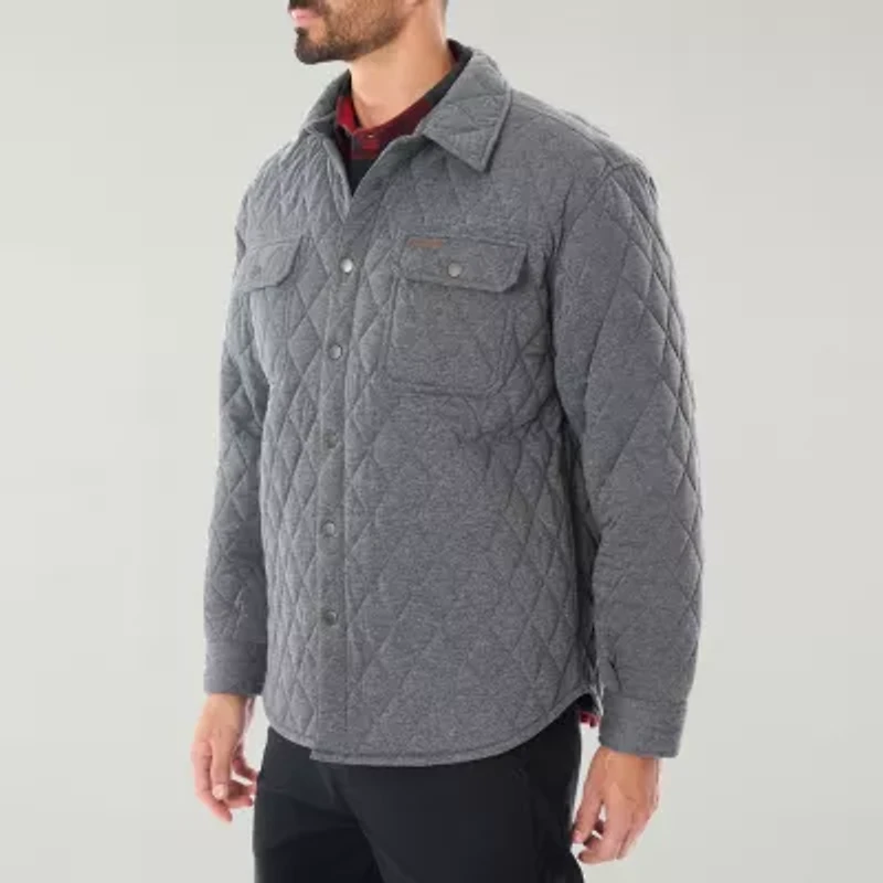 Smiths Workwear Snap Closure Mens Midweight Big and Tall Shirt Jacket