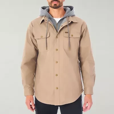 Smiths Workwear Sherpa Lined Mens Hooded Midweight Big and Tall Shirt Jacket