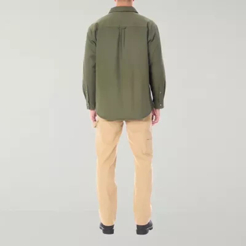 Smiths Workwear Sherpa Lined Stretch Canvas Mens Midweight Big and Tall Shirt Jacket