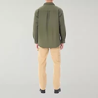 Smiths Workwear Sherpa Lined Stretch Canvas Mens Midweight Big and Tall Shirt Jacket