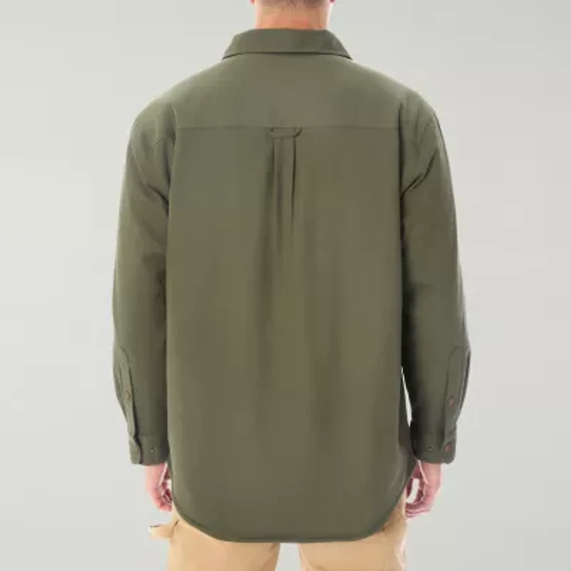 Smiths Workwear Sherpa Lined Stretch Canvas Mens Midweight Big and Tall Shirt Jacket