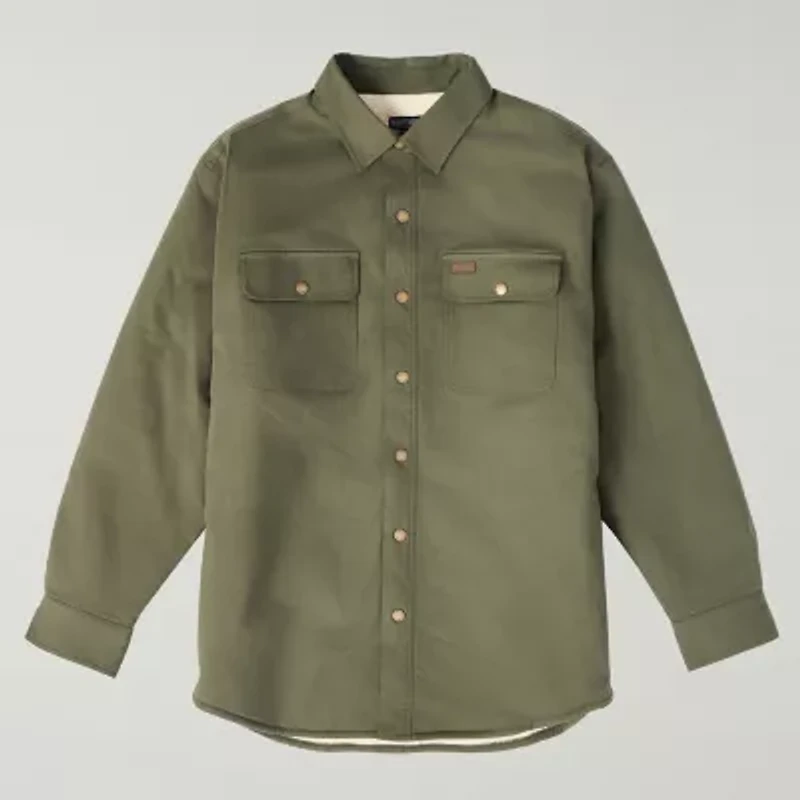 Smiths Workwear Sherpa Lined Stretch Canvas Mens Midweight Big and Tall Shirt Jacket