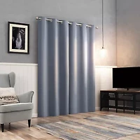 Sun Zero Glynn Magnetic Closure Grommet Top 100% Blackout Set of 2 Curtain Panel