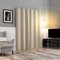 Sun Zero Glynn Magnetic Closure Grommet Top 100% Blackout Set of 2 Curtain Panel