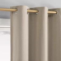 Sun Zero Glynn Magnetic Closure Grommet Top 100% Blackout Set of 2 Curtain Panel