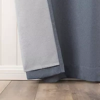 Sun Zero Glynn Magnetic Closure Grommet Top 100% Blackout Set of 2 Curtain Panel