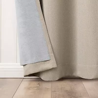 Sun Zero Glynn Magnetic Closure Grommet Top 100% Blackout Set of 2 Curtain Panel