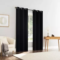 Sun Zero Glynn Magnetic Closure Grommet Top 100% Blackout Set of 2 Curtain Panel