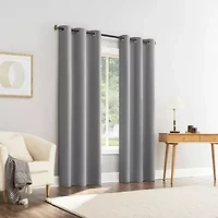 Sun Zero Glynn Magnetic Closure Grommet Top 100% Blackout Set of 2 Curtain Panel