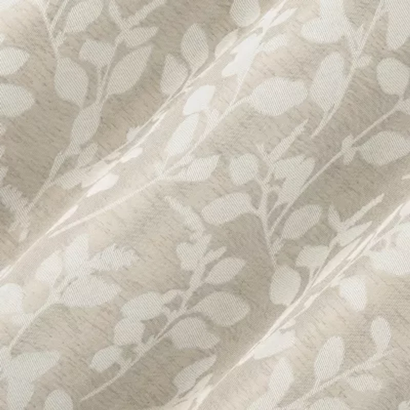 Sun Zero Glynn Gaia Woven Floral Magnetic Closure Grommet Top Energy Saving 100% Blackout Set of 2 Curtain Panel