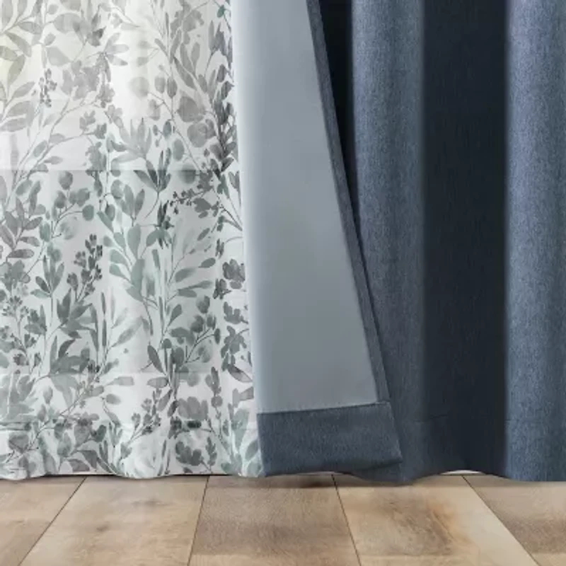 Sun Zero Arbor Print Grommet Top Blackout Set of 4 Curtain Panel