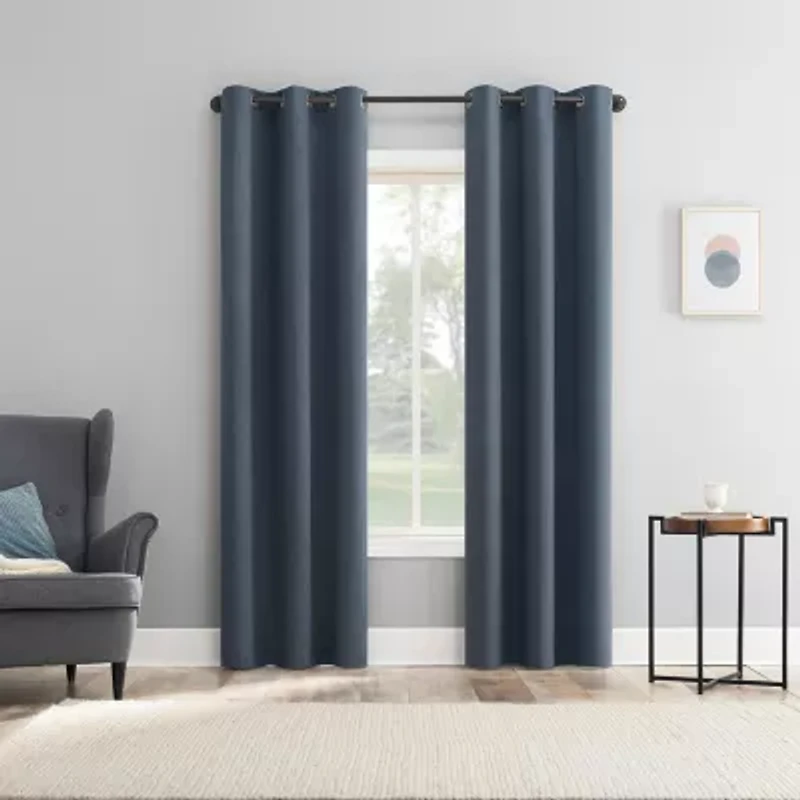 Sun Zero Arbor Print Grommet Top Blackout Set of 4 Curtain Panel