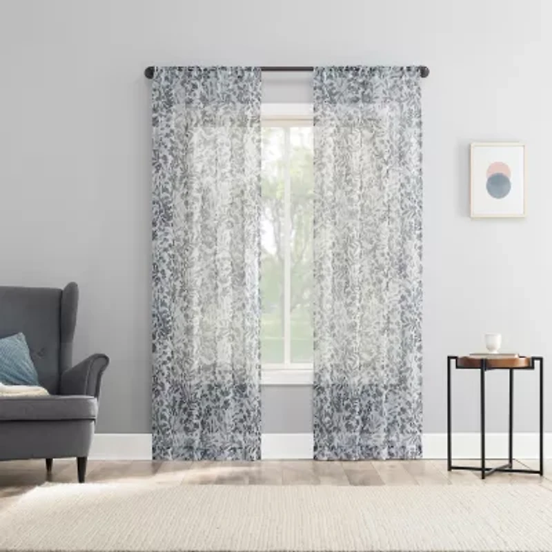 Sun Zero Arbor Print Grommet Top Blackout Set of 4 Curtain Panel