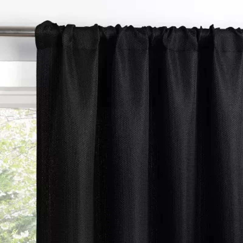 Sun Zero Dasan Rod Pocket Grommet Top Blackout Set of 4 Curtain Panel