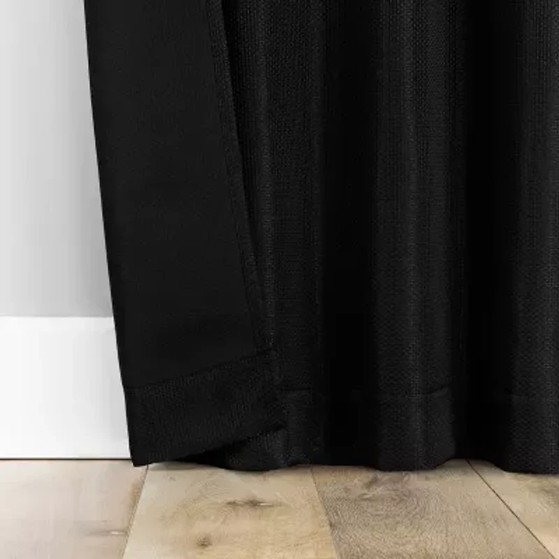 Sun Zero Dasan Rod Pocket Grommet Top Blackout Set of 4 Curtain Panel
